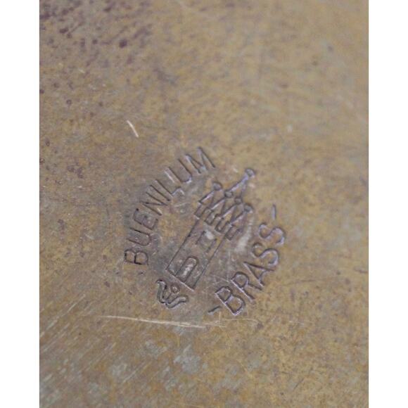 Vintage Round Brass Bowl with Cutout Rooster Chicken Design 11" Fruit Farmhouse - Picture 3 of 7